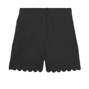 Rebecca Taylor Black Scalloped High Waist Cotton Tailored Shorts size 6